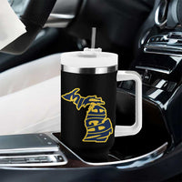 Michigan Lover State Map Pride Souvenir Gift Tumbler With Handle