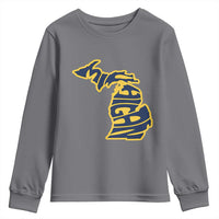 Michigan Lover State Map Pride Souvenir Gift Youth Sweatshirt