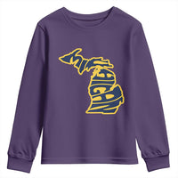 Michigan Lover State Map Pride Souvenir Gift Youth Sweatshirt