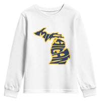 Michigan Lover State Map Pride Souvenir Gift Youth Sweatshirt