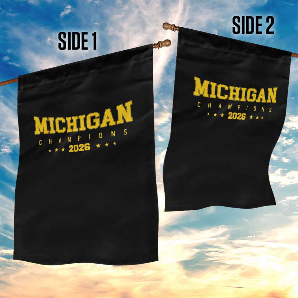 Michigan 2026 Basketball Victory Garden Flag Champions Pride Fan Gift