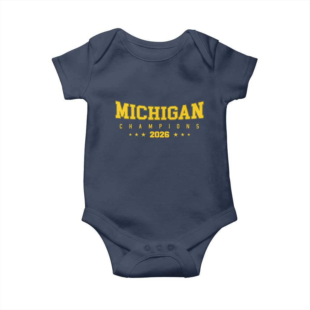 Michigan 2026 Basketball Victory Baby Onesie Champions Pride Fan Gift