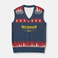 Michigan 2026 Basketball Victory V-Neck Knit Sweater Vest Champions Pride Fan Gift