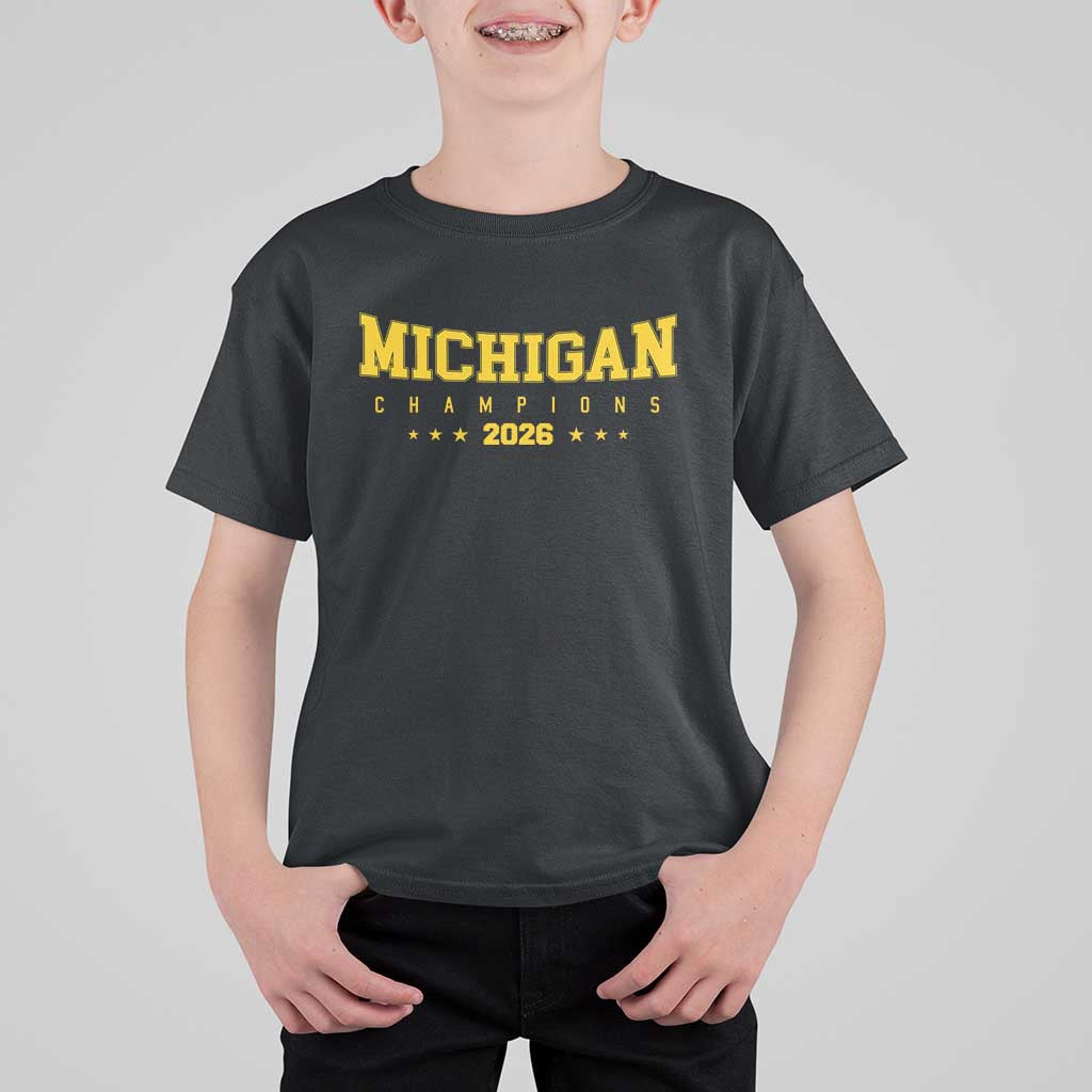 Michigan 2026 Basketball Victory T Shirt For Kid Champions Pride Fan Gift