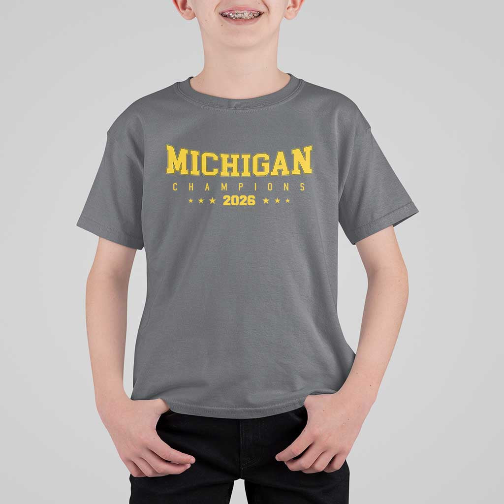 Michigan 2026 Basketball Victory T Shirt For Kid Champions Pride Fan Gift