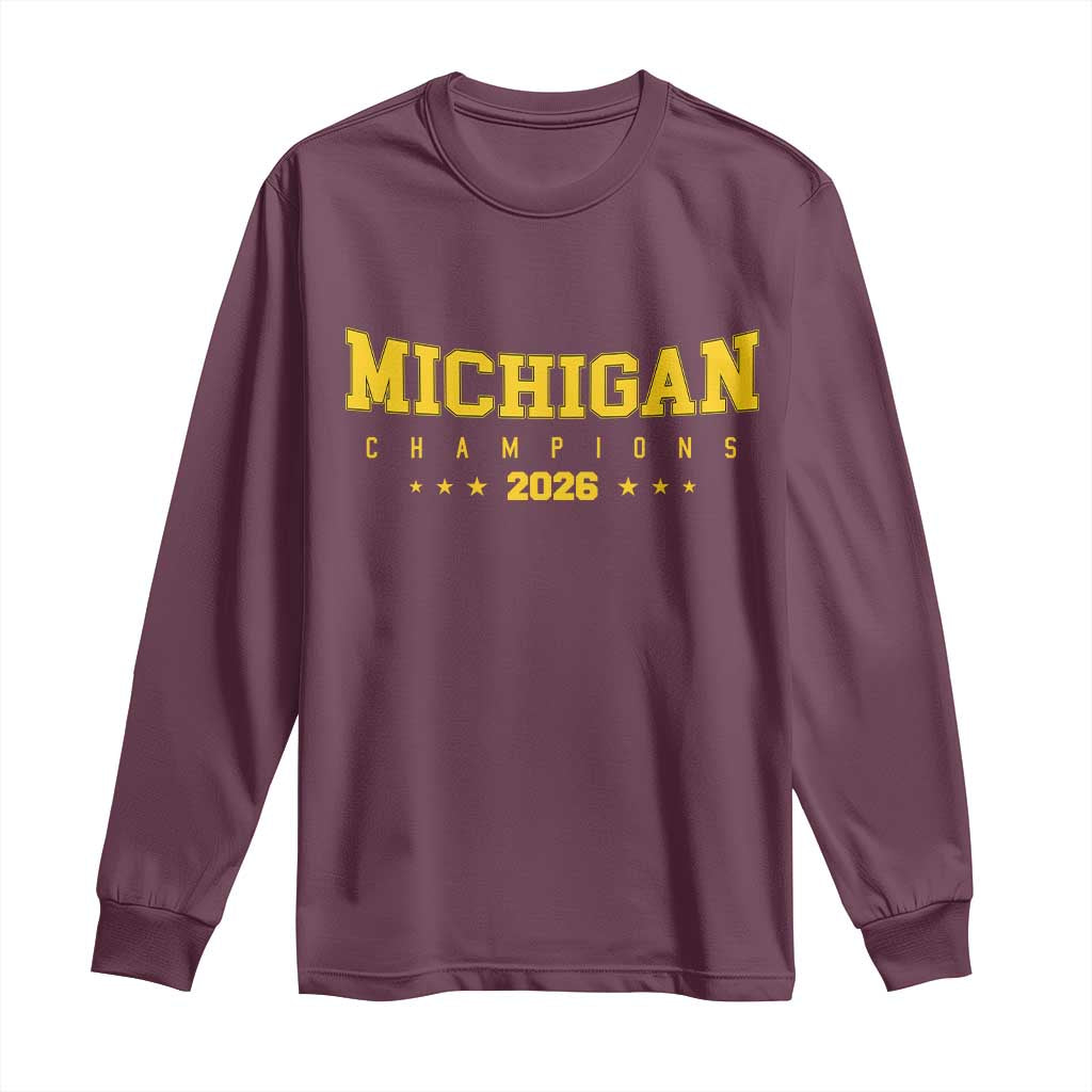 Michigan 2026 Basketball Victory Long Sleeve Shirt Champions Pride Fan Gift
