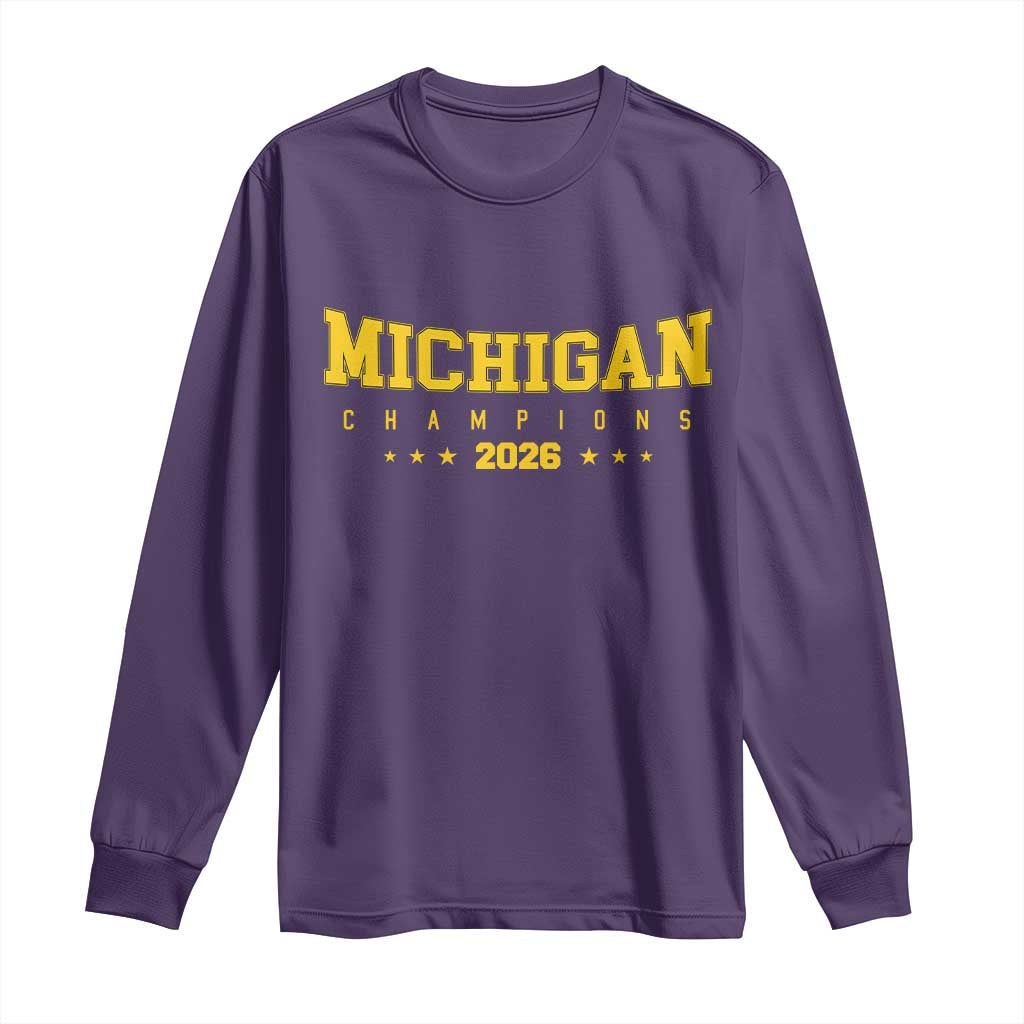 Michigan 2026 Basketball Victory Long Sleeve Shirt Champions Pride Fan Gift