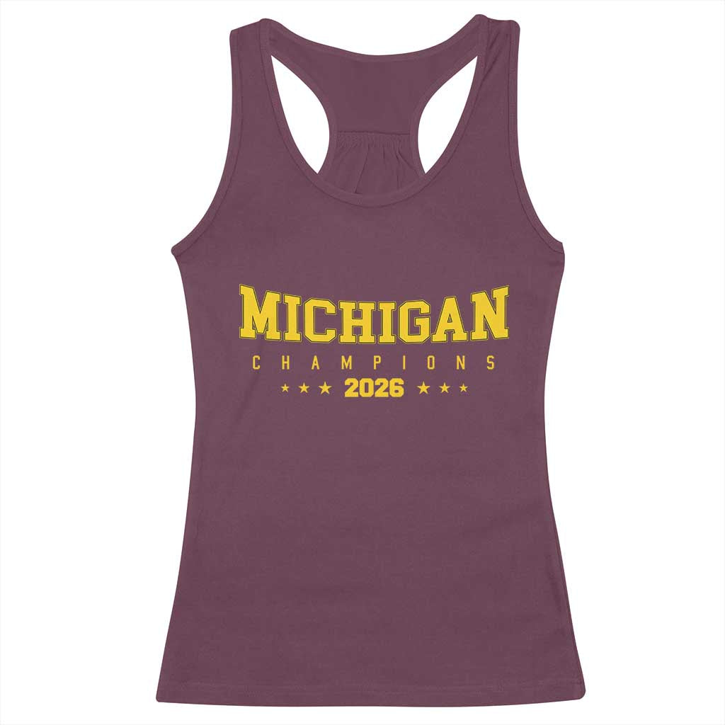 Michigan 2026 Basketball Victory Racerback Tank Top Champions Pride Fan Gift