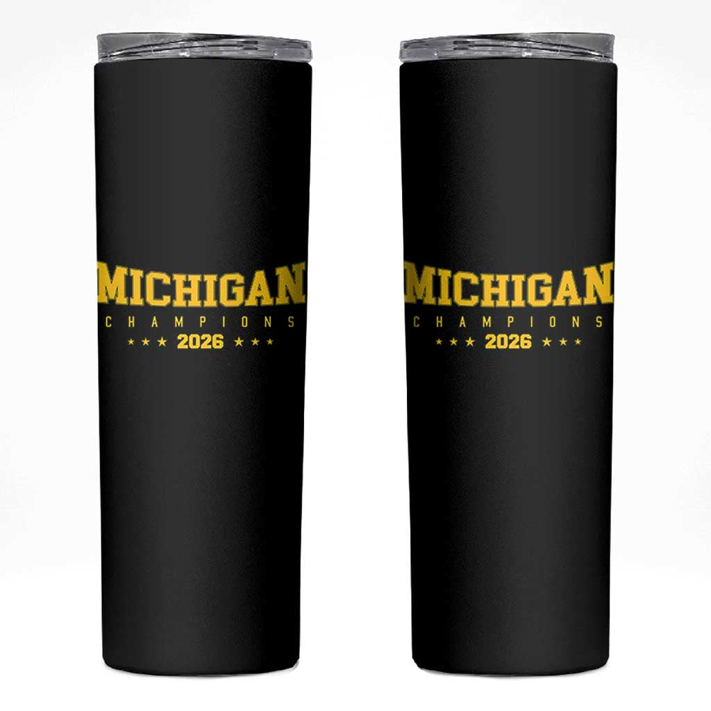 Michigan 2026 Basketball Victory Skinny Tumbler Champions Pride Fan Gift