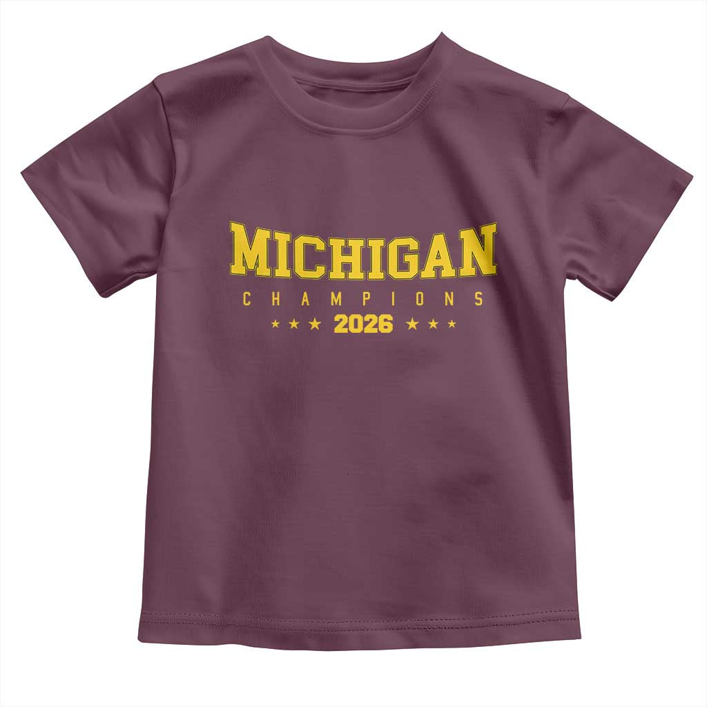 Michigan 2026 Basketball Victory Toddler T Shirt Champions Pride Fan Gift