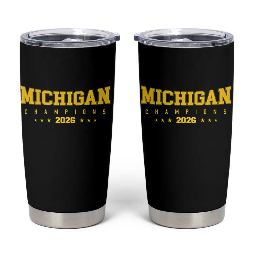 Michigan 2026 Basketball Victory Tumbler Cup Champions Pride Fan Gift