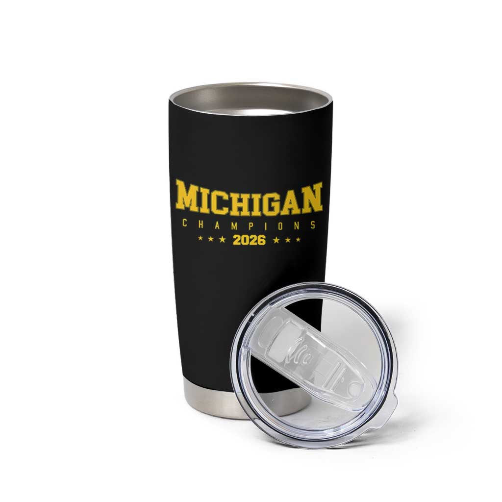 Michigan 2026 Basketball Victory Tumbler Cup Champions Pride Fan Gift