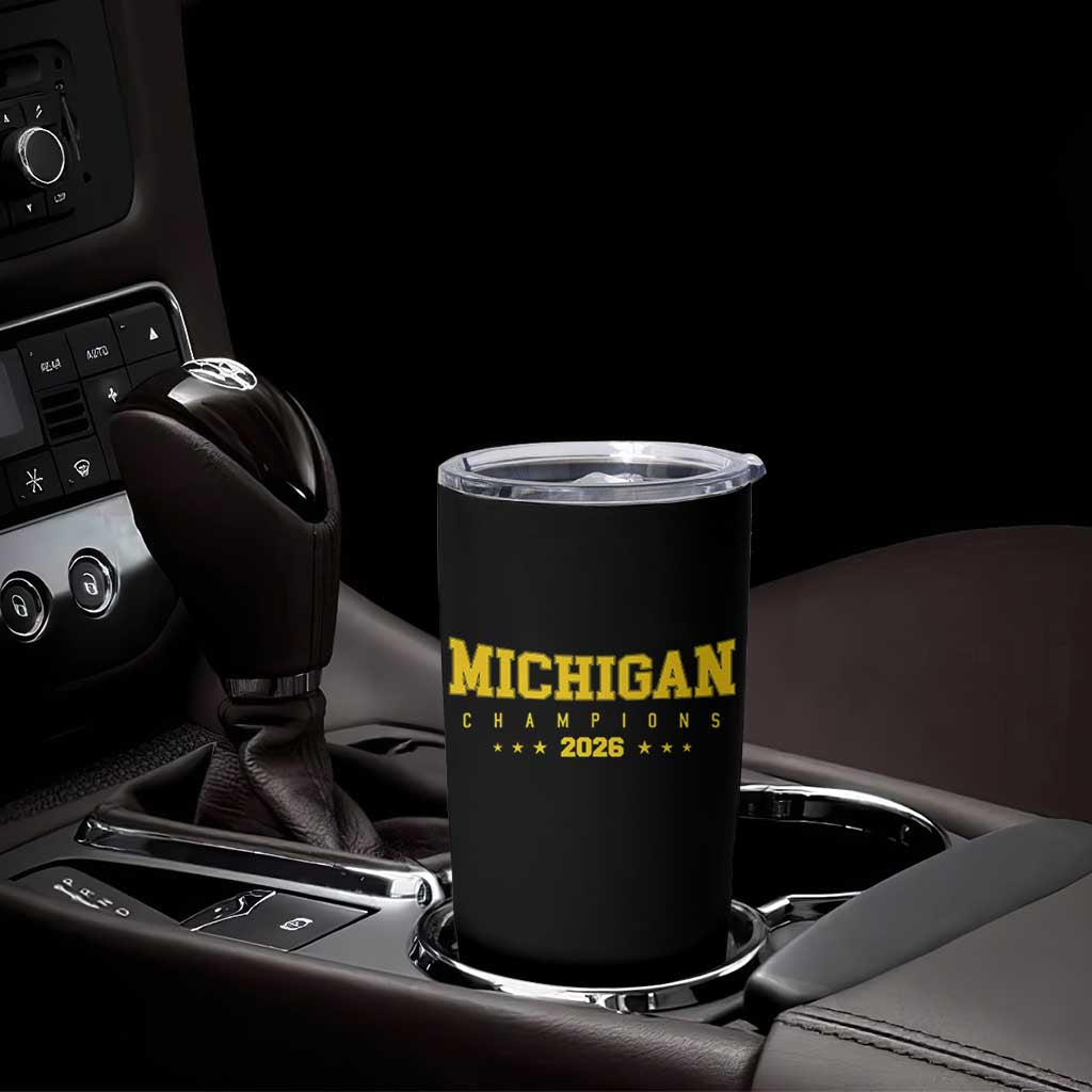 Michigan 2026 Basketball Victory Tumbler Cup Champions Pride Fan Gift
