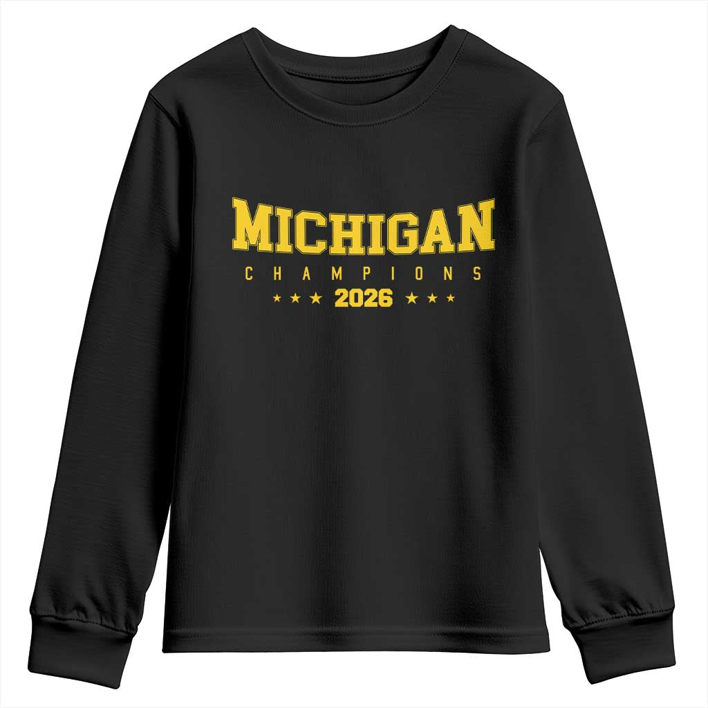 Michigan 2026 Basketball Victory Youth Sweatshirt Champions Pride Fan Gift