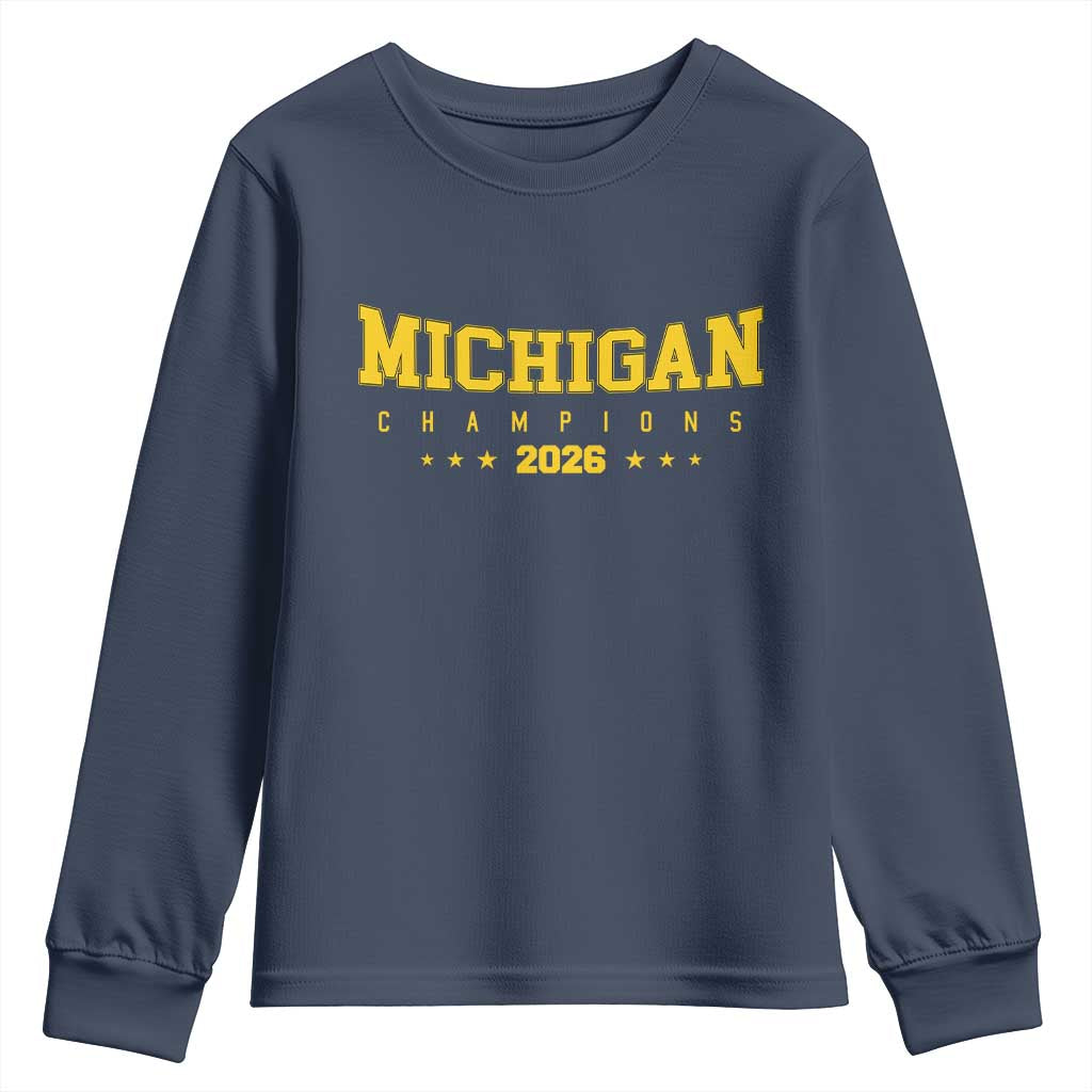 Michigan 2026 Basketball Victory Youth Sweatshirt Champions Pride Fan Gift