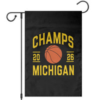 Michigan Hoops Champions Graphic Garden Flag 2026 Basketball Victory Pride