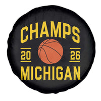 Michigan Hoops Champions Graphic Spare Tire Cover 2026 Basketball Victory Pride