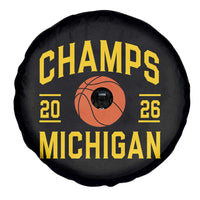 Michigan Hoops Champions Graphic Spare Tire Cover 2026 Basketball Victory Pride