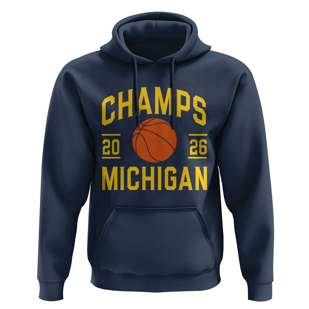Michigan Hoops Champions Graphic Hoodie 2026 Basketball Victory Pride