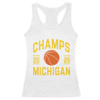 Michigan Hoops Champions Graphic Racerback Tank Top 2026 Basketball Victory Pride