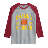 Michigan Hoops Champions Graphic Raglan Shirt 2026 Basketball Victory Pride