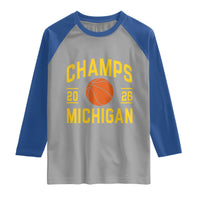 Michigan Hoops Champions Graphic Raglan Shirt 2026 Basketball Victory Pride
