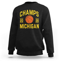 Michigan Hoops Champions Graphic Sweatshirt 2026 Basketball Victory Pride