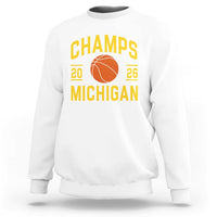 Michigan Hoops Champions Graphic Sweatshirt 2026 Basketball Victory Pride
