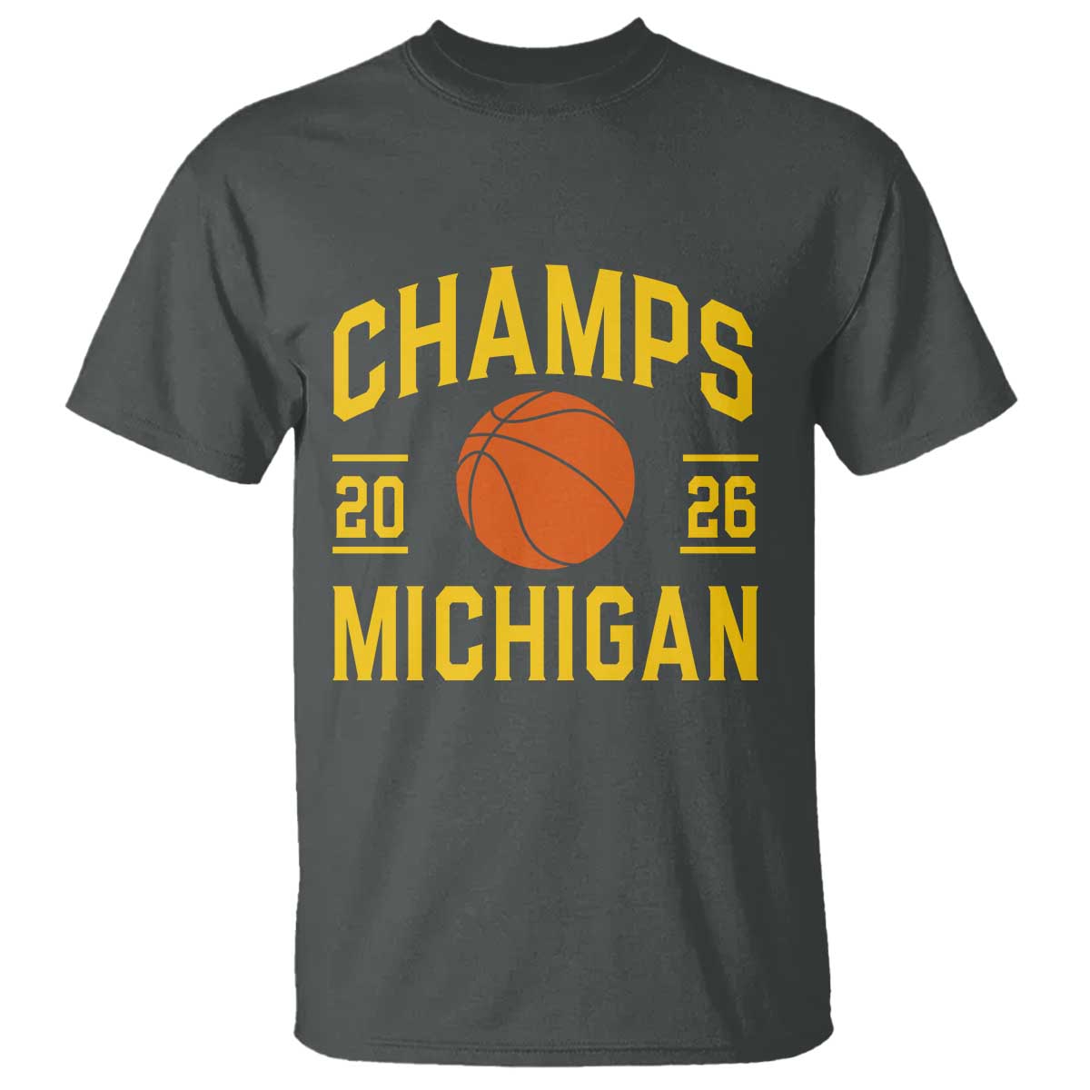 Michigan Hoops Champions Graphic T Shirt 2026 Basketball Victory Pride