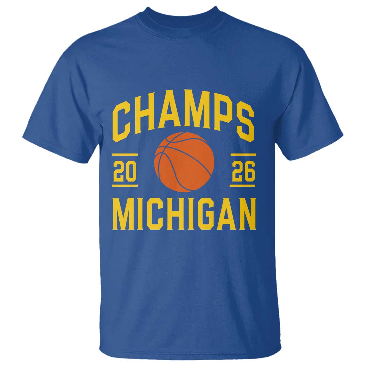 Michigan Hoops Champions Graphic T Shirt 2026 Basketball Victory Pride