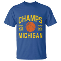 Michigan Hoops Champions Graphic T Shirt 2026 Basketball Victory Pride
