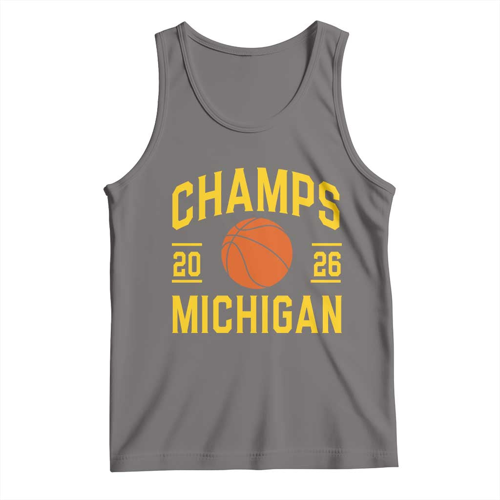 Michigan Hoops Champions Graphic Tank Top 2026 Basketball Victory Pride