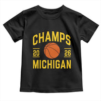 Michigan Hoops Champions Graphic Toddler T Shirt 2026 Basketball Victory Pride