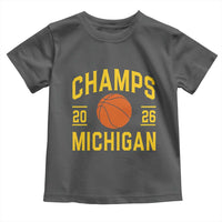 Michigan Hoops Champions Graphic Toddler T Shirt 2026 Basketball Victory Pride