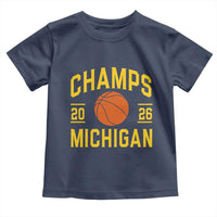 Michigan Hoops Champions Graphic Toddler T Shirt 2026 Basketball Victory Pride