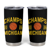 Michigan Hoops Champions Graphic Tumbler Cup 2026 Basketball Victory Pride