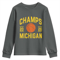 Michigan Hoops Champions Graphic Youth Sweatshirt 2026 Basketball Victory Pride
