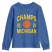 Michigan Hoops Champions Graphic Youth Sweatshirt 2026 Basketball Victory Pride