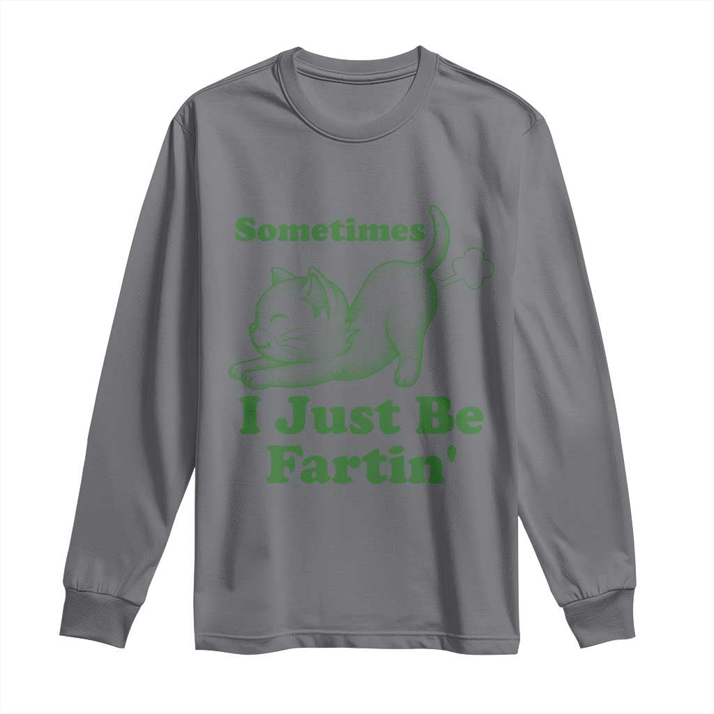 Funny Cat Sometimes I Just Be Fartin Long Sleeve Shirt Pet Lover