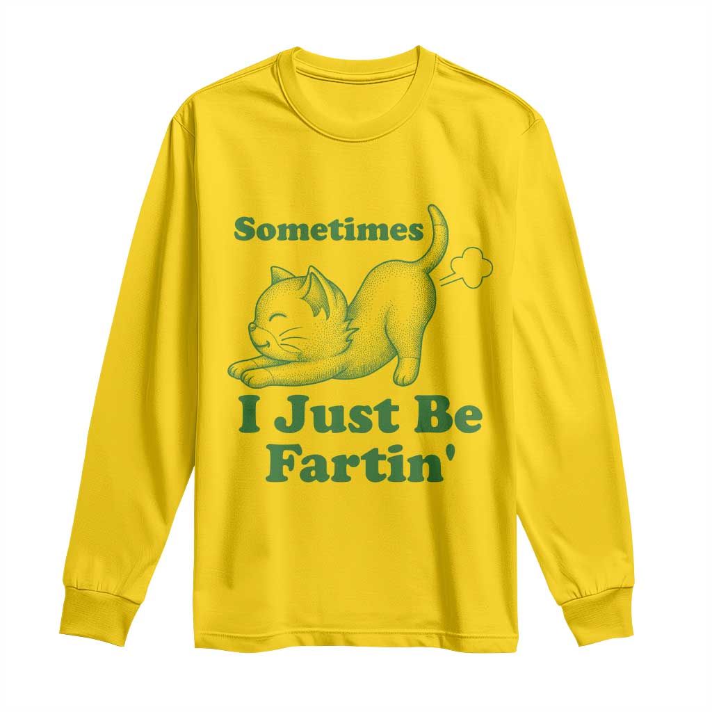 Funny Cat Sometimes I Just Be Fartin Long Sleeve Shirt Pet Lover