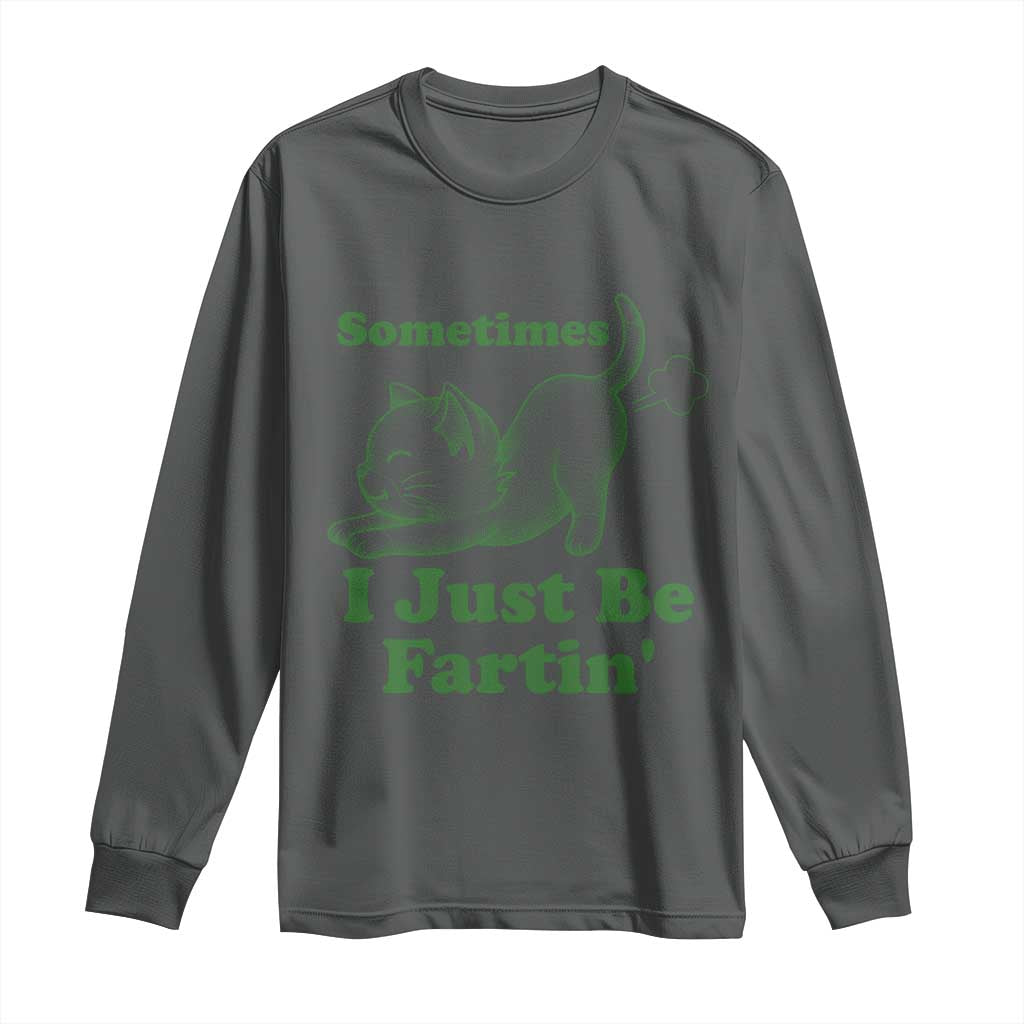 Funny Cat Sometimes I Just Be Fartin Long Sleeve Shirt Pet Lover