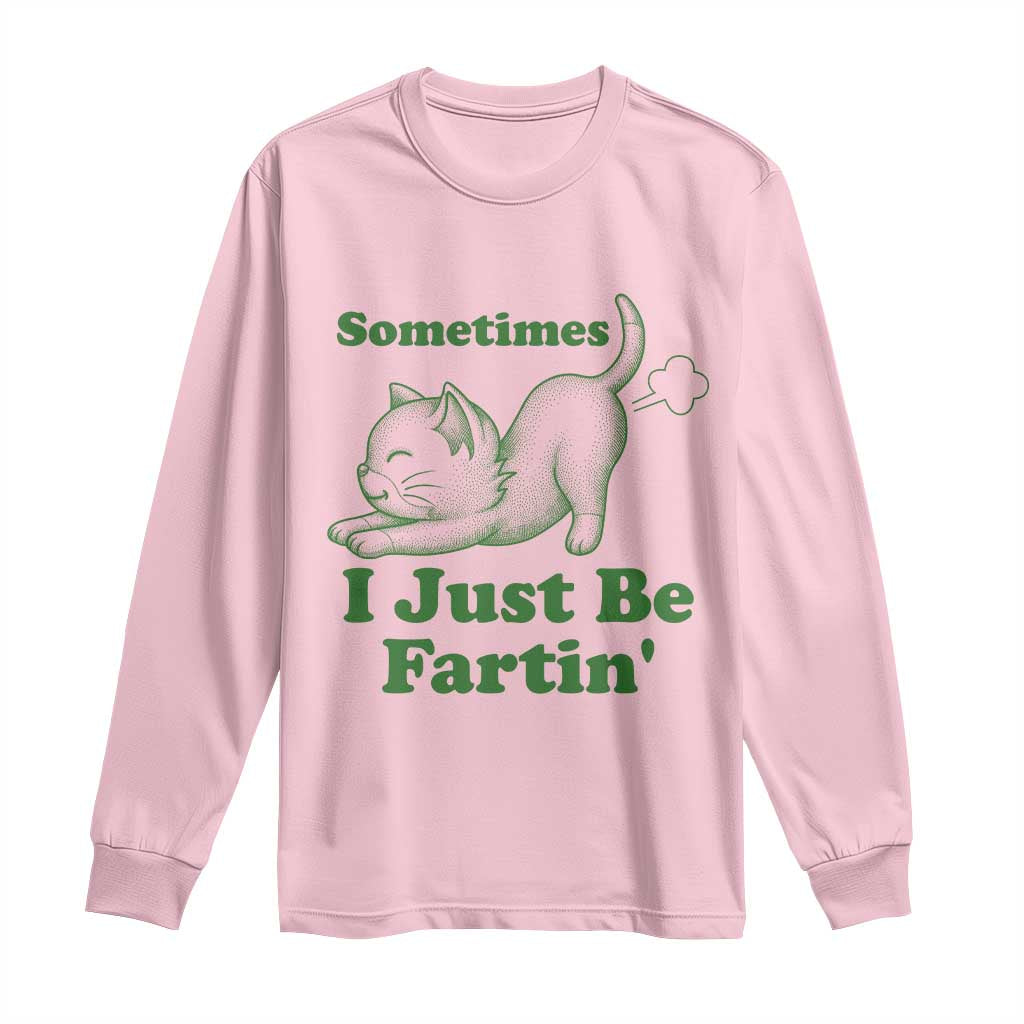 Funny Cat Sometimes I Just Be Fartin Long Sleeve Shirt Pet Lover