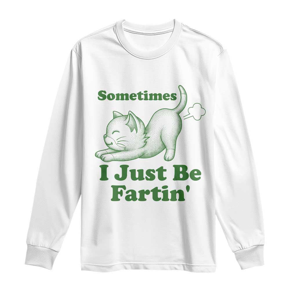 Funny Cat Sometimes I Just Be Fartin Long Sleeve Shirt Pet Lover