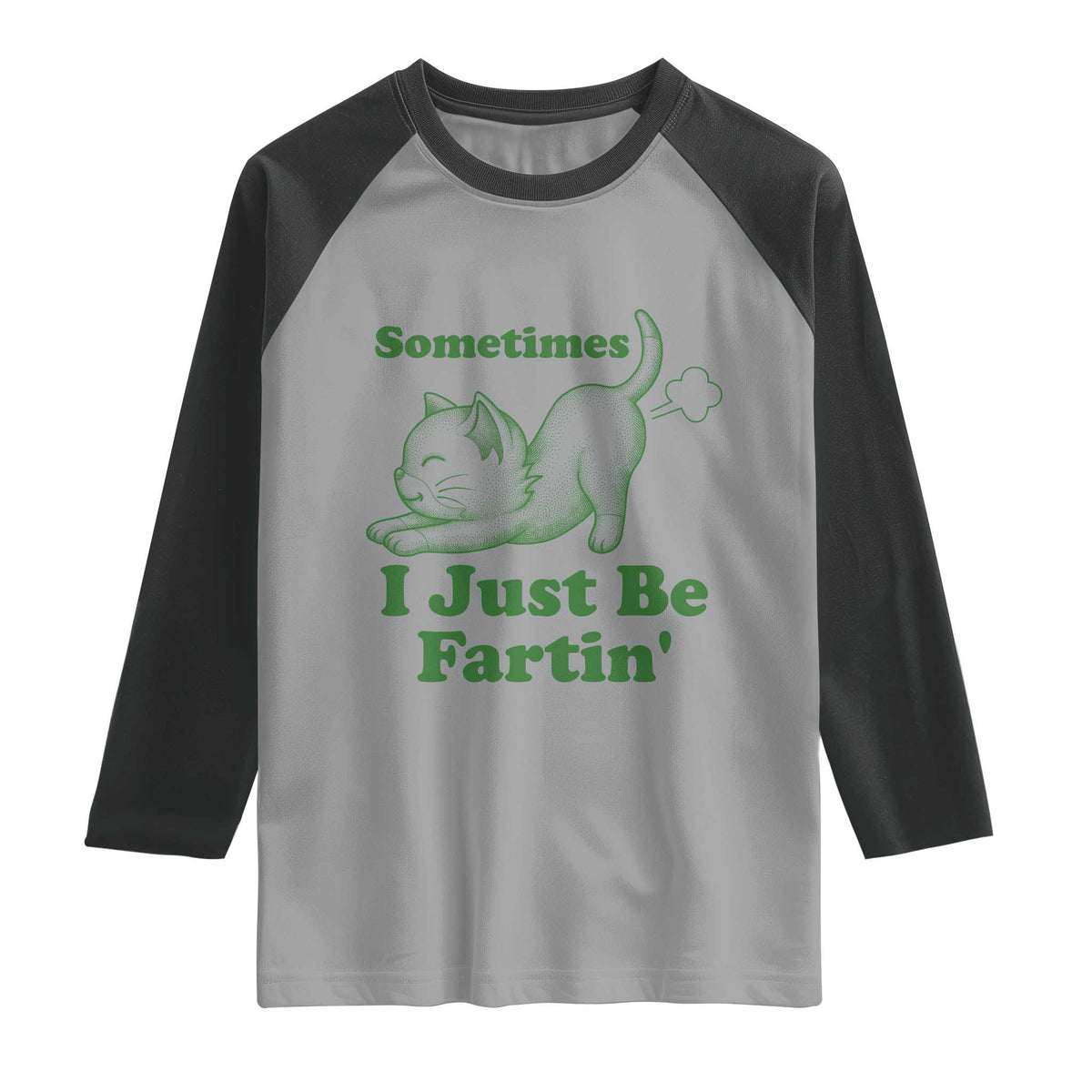 Funny Cat Sometimes I Just Be Fartin Raglan Shirt Pet Lover