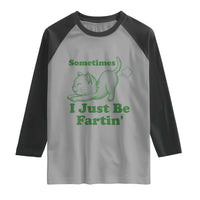 Funny Cat Sometimes I Just Be Fartin Raglan Shirt Pet Lover