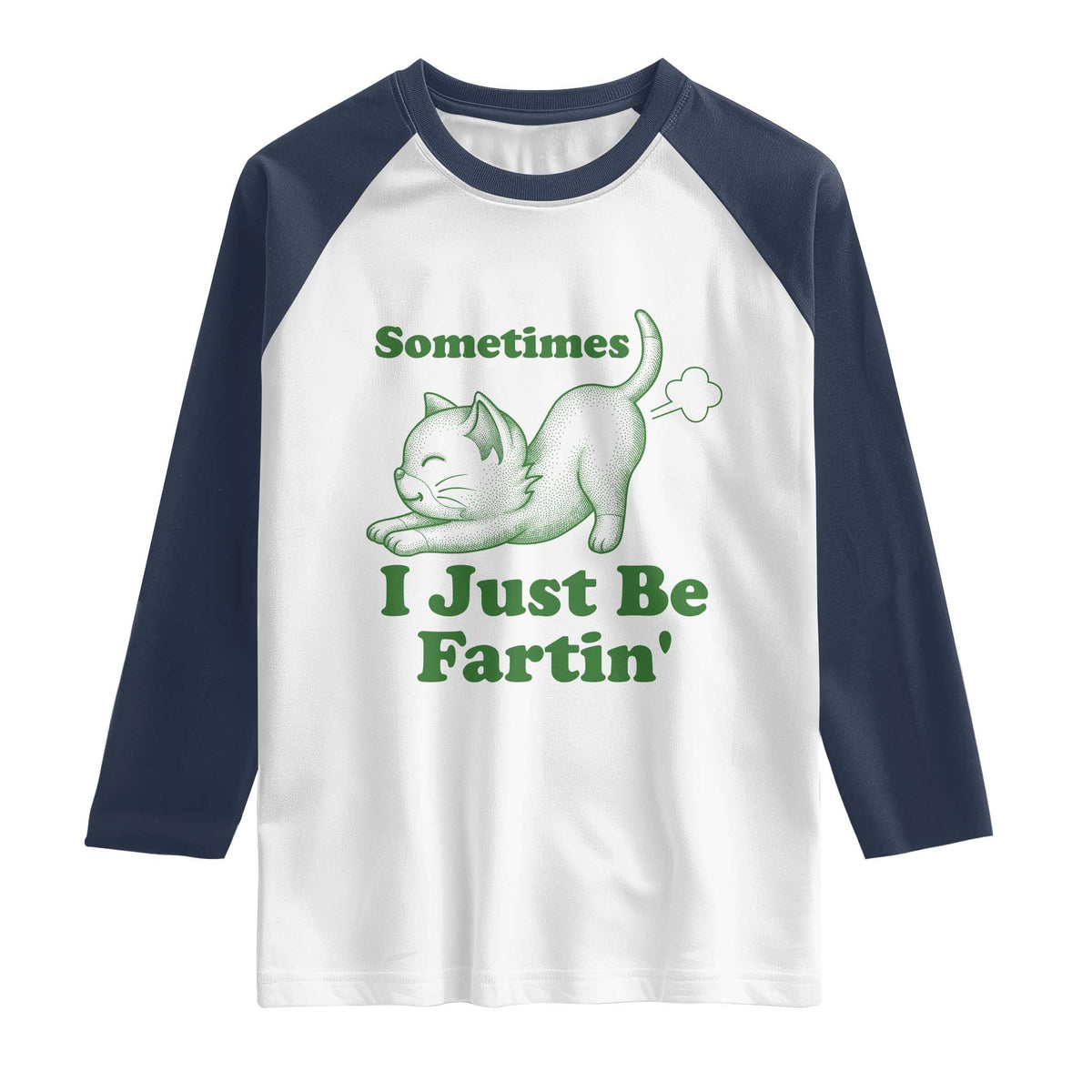 Funny Cat Sometimes I Just Be Fartin Raglan Shirt Pet Lover