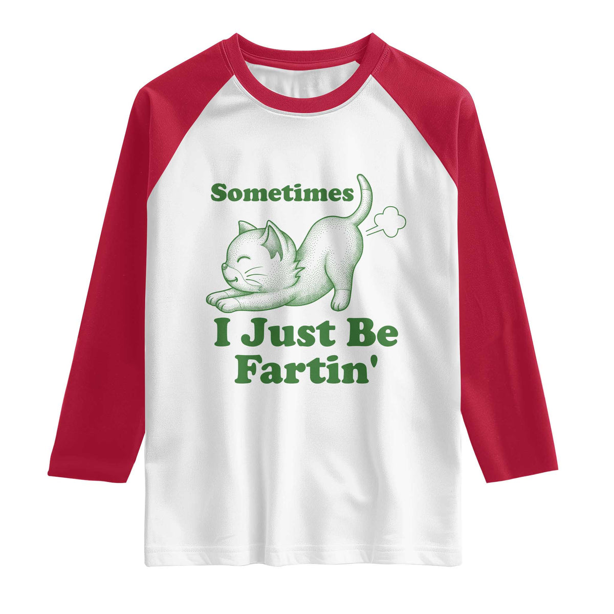 Funny Cat Sometimes I Just Be Fartin Raglan Shirt Pet Lover