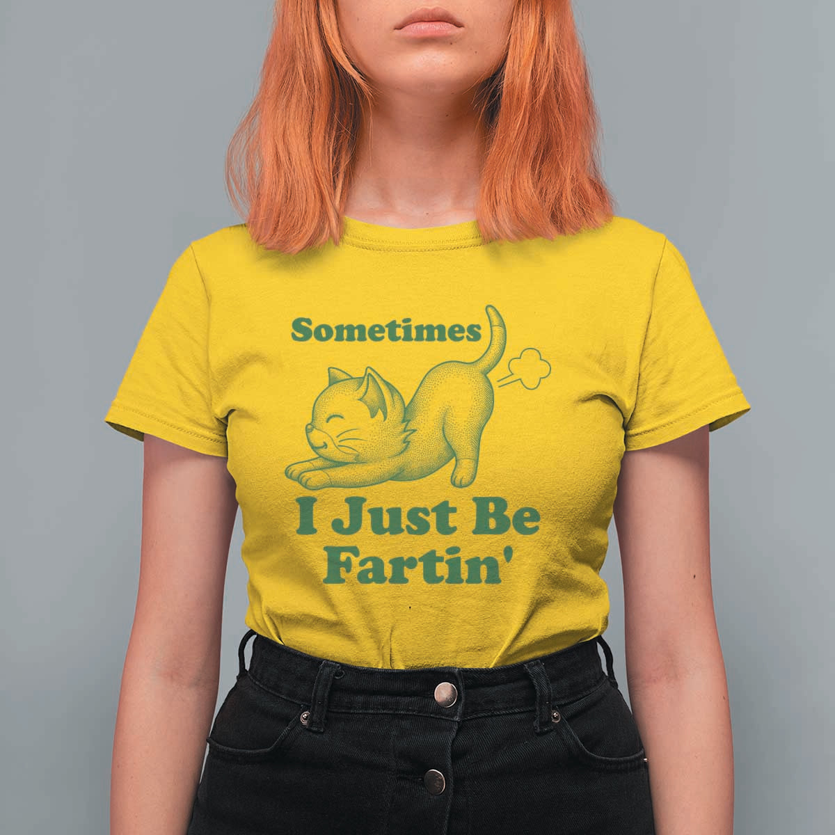Funny Cat Sometimes I Just Be Fartin T Shirt For Women Pet Lover