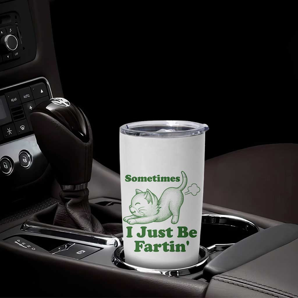 Funny Cat Sometimes I Just Be Fartin Tumbler Cup Pet Lover