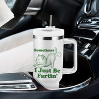 Funny Cat Sometimes I Just Be Fartin Tumbler With Handle Pet Lover
